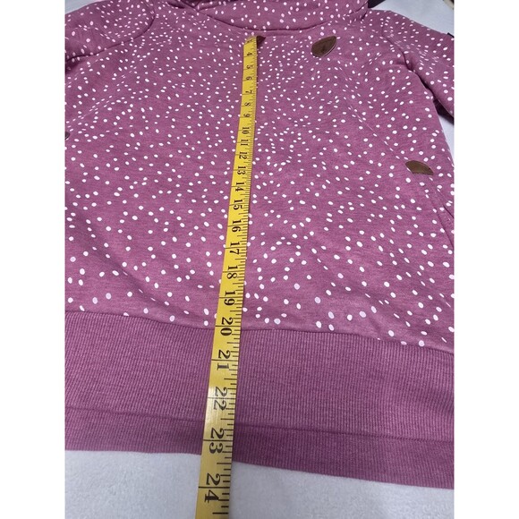 Wanakome Hera Hoodie XL Pink Polka Dot Cowl Neck Rope Drawstring Canada Outdoor - Picture 13 of 16